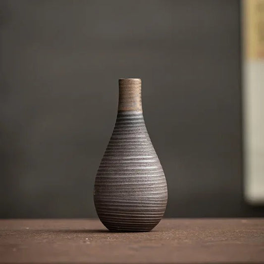 Vase en Céramique - NeoAntiqueVase™ - Bouteille Strié - Ma Maison Rêvée