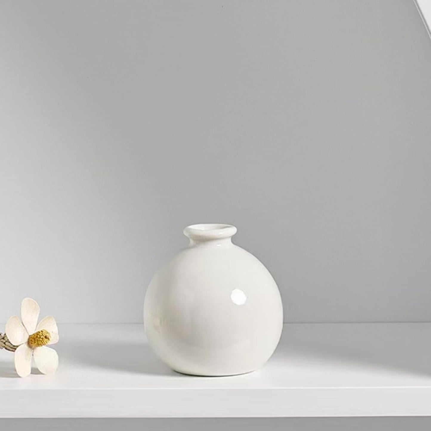 Vase en Céramique - ZenHydroVase™ - Blanc - Ma Maison Rêvée