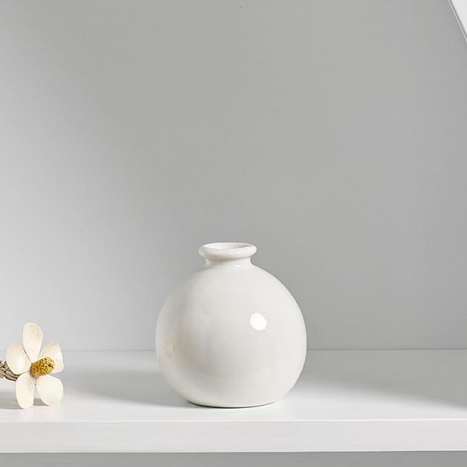 Vase en Céramique - ZenHydroVase™ - Blanc - Ma Maison Rêvée