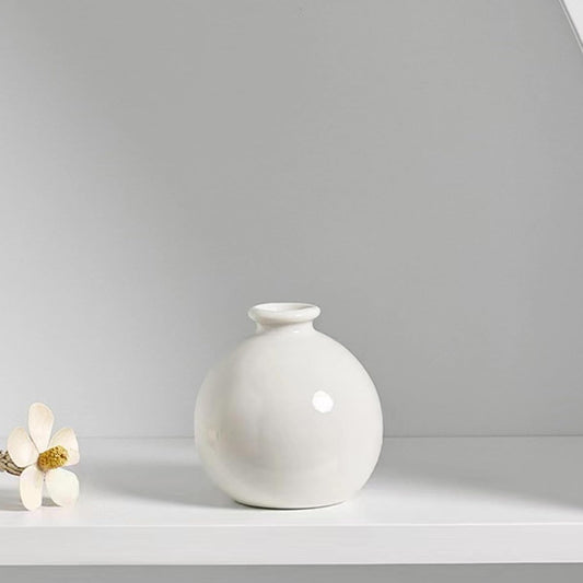 Vase en Céramique - ZenHydroVase™ - Blanc - Ma Maison Rêvée