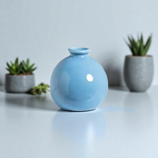 Vase en Céramique - ZenHydroVase™ - Bleu - Ma Maison Rêvée