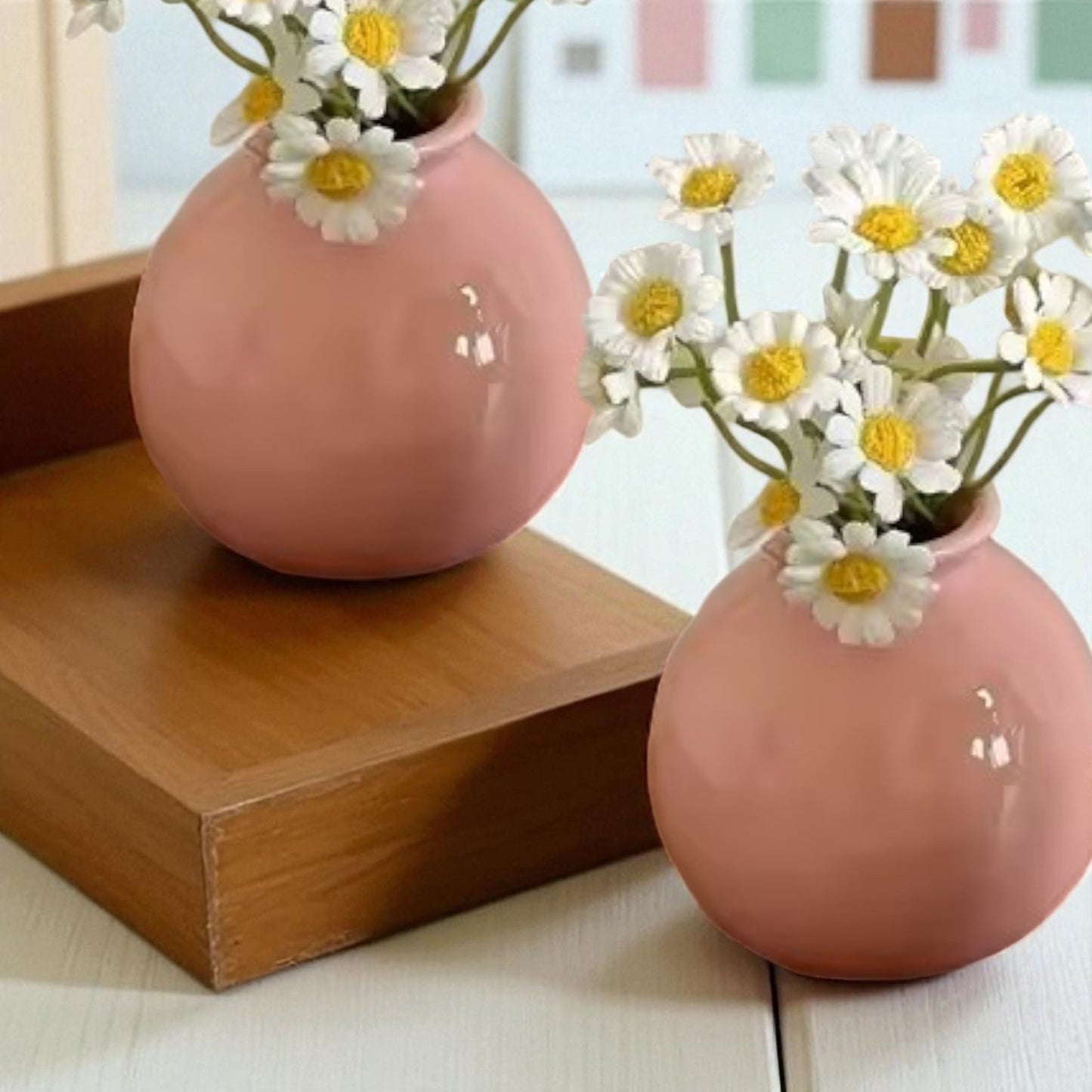 Vase en Céramique - ZenHydroVase™ - Rose - Ma Maison Rêvée