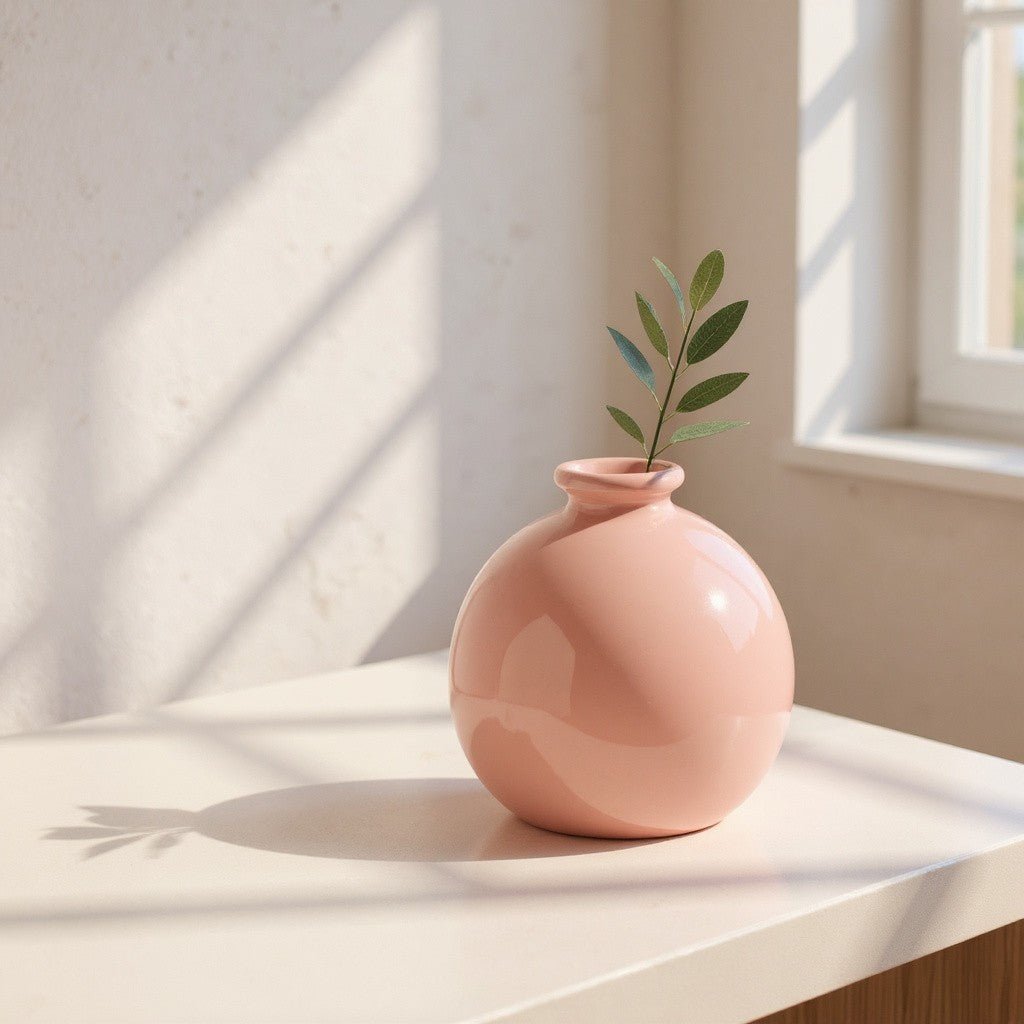Vase en Céramique - ZenHydroVase™ - Rose - Ma Maison Rêvée