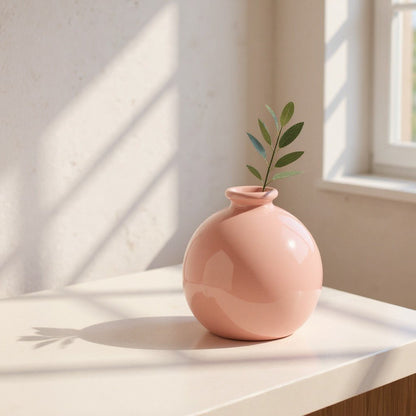 Vase en Céramique - ZenHydroVase™ - Rose - Ma Maison Rêvée